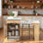 Kitchen Island With Extendable Dining Table, Double-sided Storage, 2 Drawers, Power Outlet And Side Open Shelves-1938193691