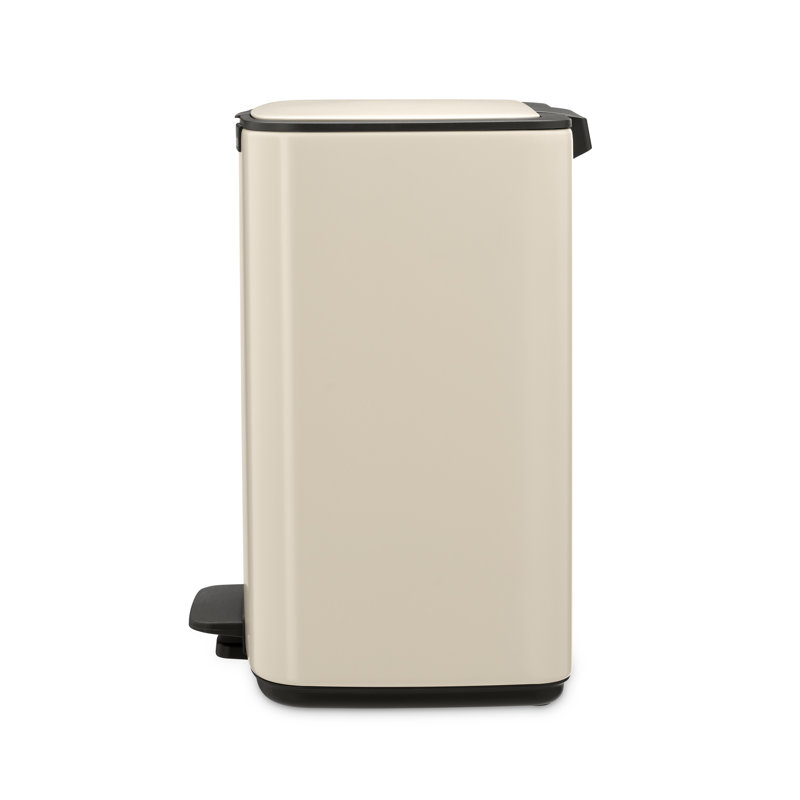 Brabantia Bo Pedal Bin, 12 L, Soft Beige, 36.9cm H x 29.2cm W x 26.3cm D