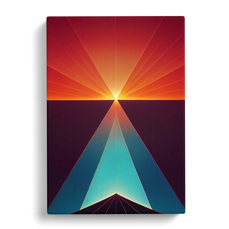 Powerful Abstract Sunset - Wrapped Canvas Print, 50cm H x 35cm W x 3cm D