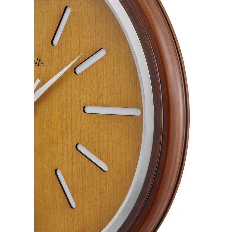 Elmyra Mid-Century Wood Wall Clock, C4346