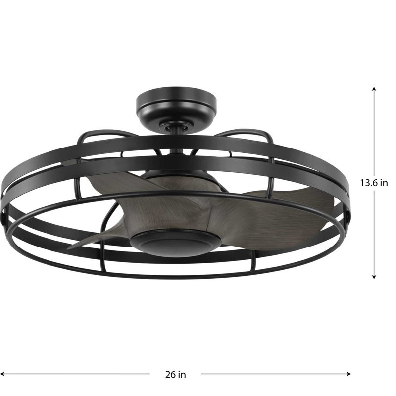 26'' Ceiling Fan, Matte Black