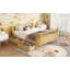 Lit plateforme en bois pour enfants avec rails, rangement spacieux et conception sécuritaire, idéal pour les garçons et les filles (matelas non inclus)-700444618-700444620