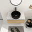 Meuble-lavabo écologique avec lavabo en céramique noire, solution de rangement moderne