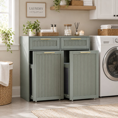 Armoire à linge coulissante avec 2 doublures amovibles et tiroirs