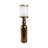Modern Metal and Glass Pillar Candle Holder with Decorative Iron Base-1806618534