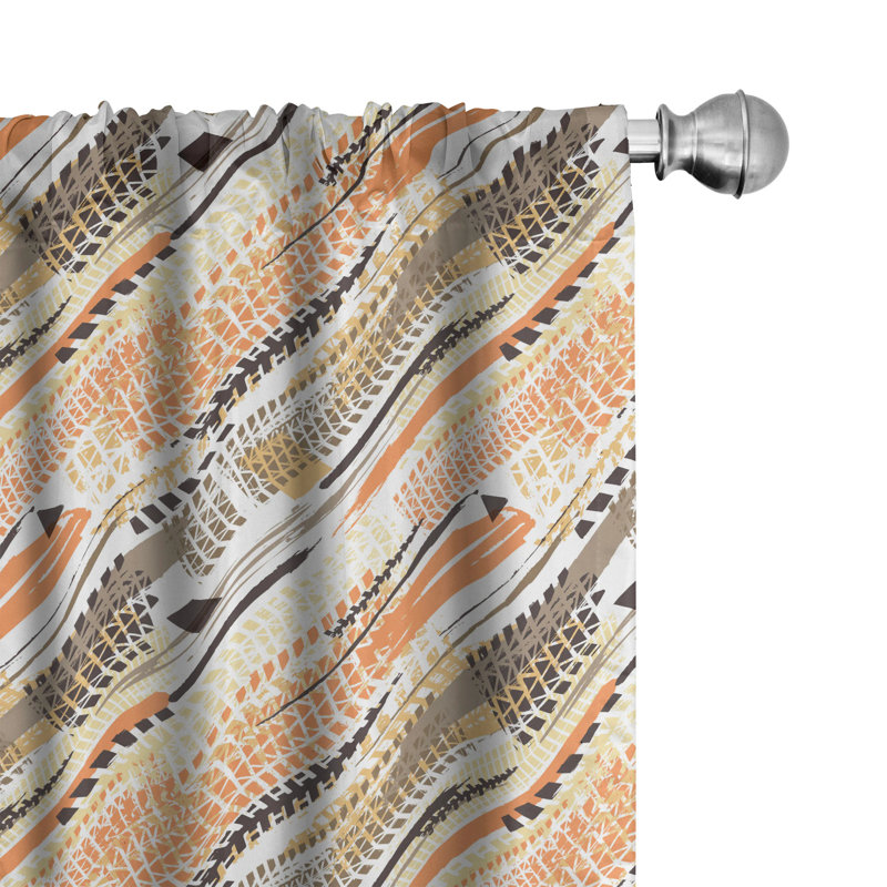 Semi-Sheer Rod Pocket Curtain Panels, 28" x 63"