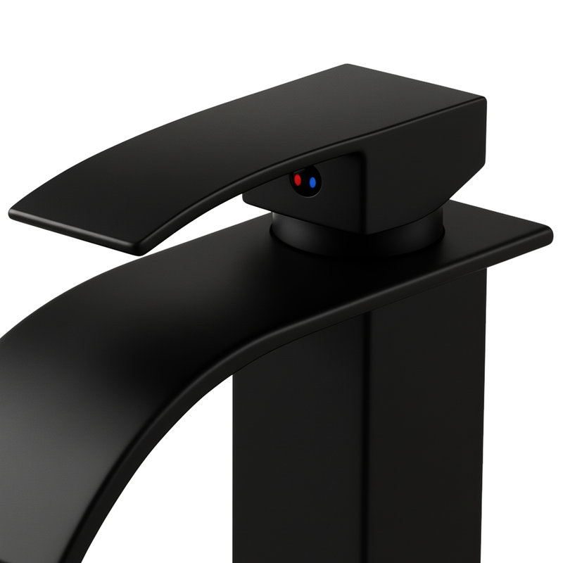 Single Hole Bathroom Faucet, Matte Black Stainless Steel Construction, Handle For Effortless Water Temperature And Flow Regulation, - Corrosion Build, Ceramic Cartridge, Brushed Nickel Finish To
