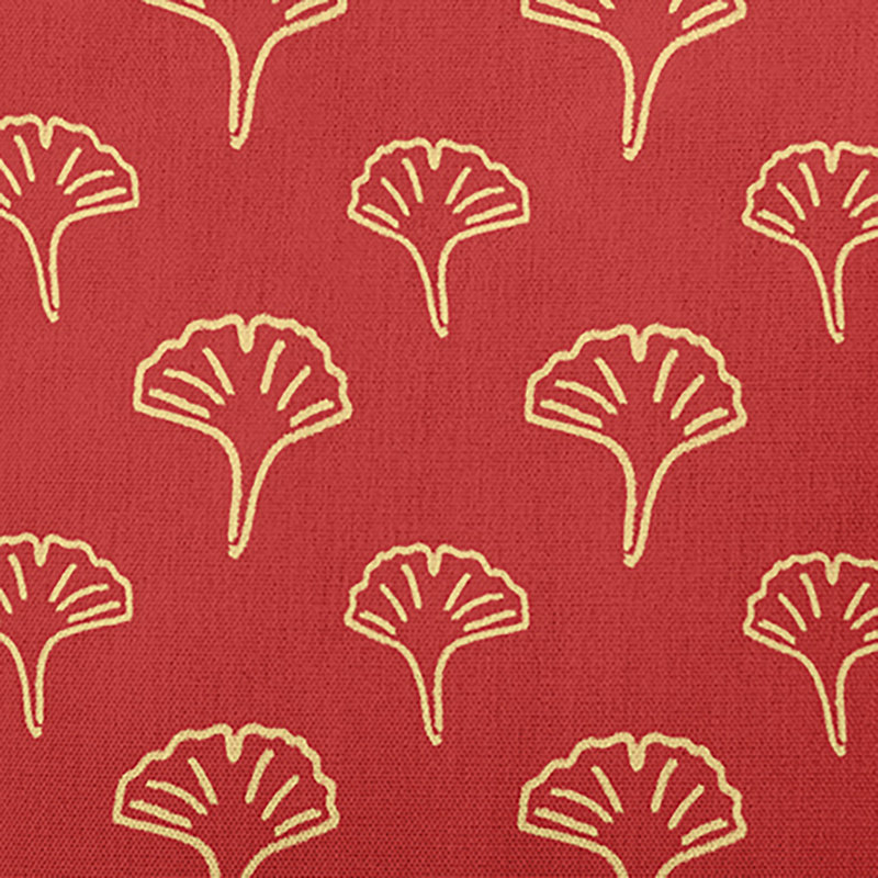 Coussin décoratif floral intérieur / extérieur Flower Power, H 20 po x l 20 po, Feuilles de baies rouges