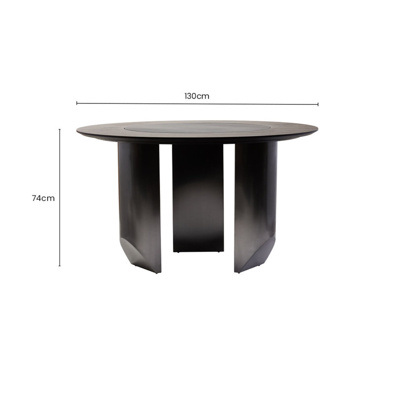 Round Metal Base Dining Table