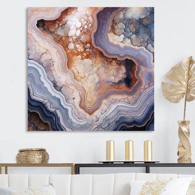 Stone Geode Scenery Minimalisme II, reproduction d'art sur toile
