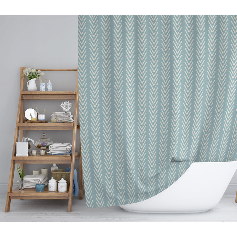 Akeem Striped Shower Curtain, 83" H x 70" W