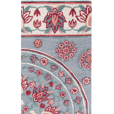Crusita Hand Tufted Wool Floral Rug
