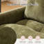 Fauteuil d'appoint pivotant en tonneau avec revêtement en chenille et accoudoirs rembourrés à base métallique à 360 degrés-1320796774