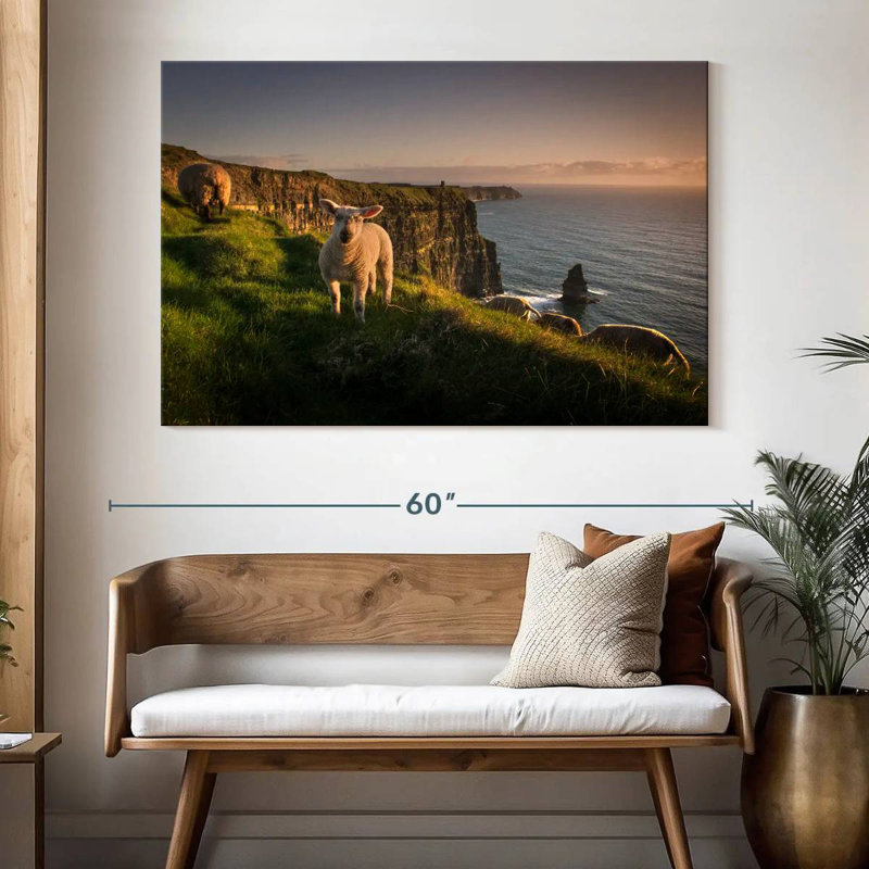 Brampt Moher Cliffs Sheep, 34" H x 51" W