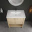 Meuble-lavabo en céramique 30 po, 2 portes à fermeture douce, armoire en contreplaqué - unité de qualité avec lavabo, espace en chêne à fermeture douce-613215004