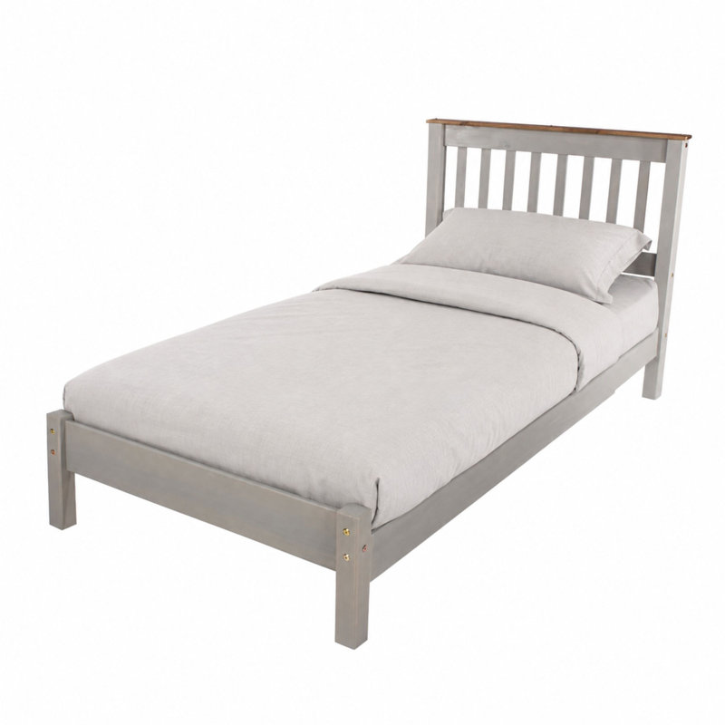 Lehighton Ingrid Uk Bed pine frame, Single (3'), Grey