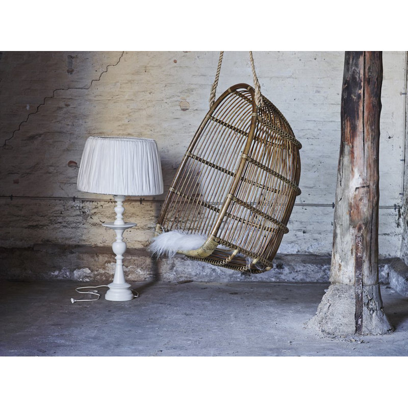 Renoir Originals Swing Chair, White Canvas, Antique