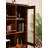 American-Style Vintage Mahogany With Glass Storage Cabinet Bookcase