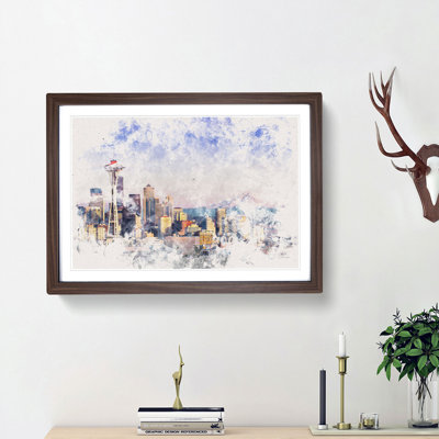 Seattle Skyline - Picture Frame Painting Print