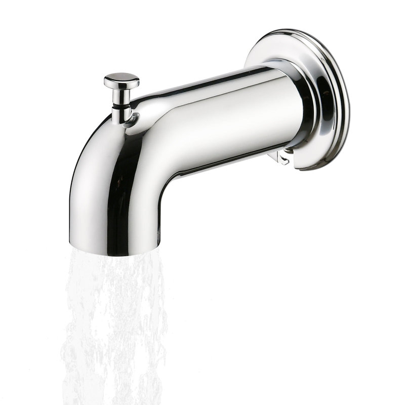 Bec de baignoire mural avec inverseur, Chrome