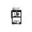 Meuble-lavabo simple 18 po, une tablette ouverte, une armoire à porte simple - Noir