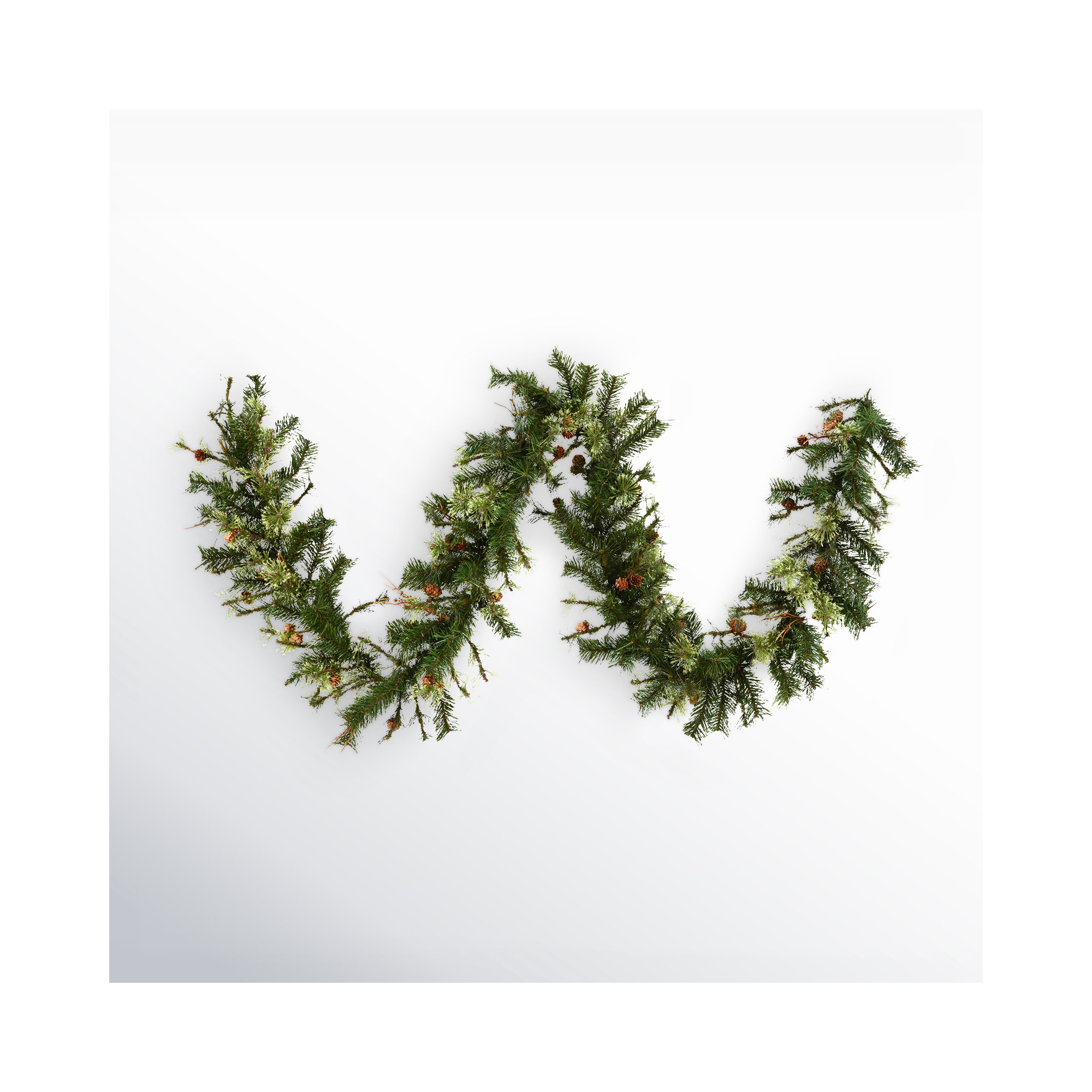 Galarza Mixed Country Pine Artificial Christmas Garland, 12" x 108" with Clear Lights