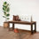Banc de jardin en bois massif sans dossier
