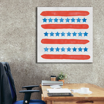  'Patriotic Pattern' by Erin Clark Canvas Wall Art, 37" x 37"