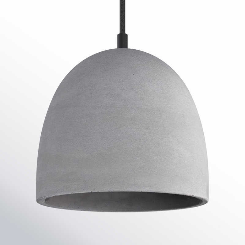 Beyla 1 - Light Concrete Dome Pendant