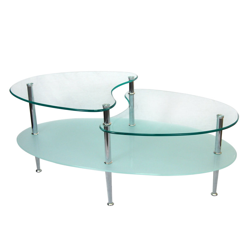 Cate Multi-Tier Glass Coffee Table