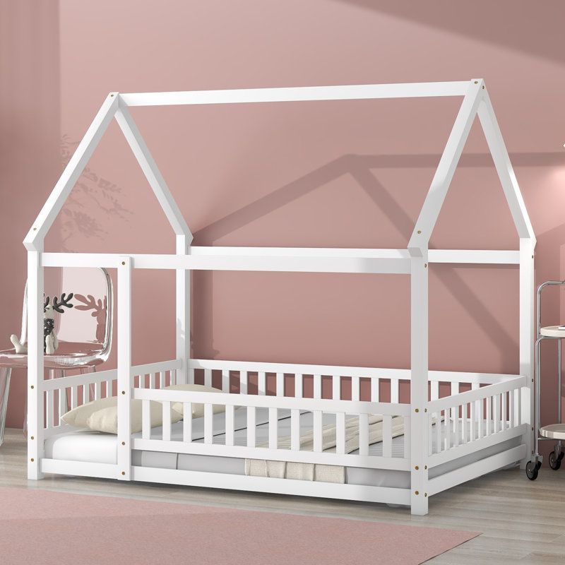 McElhattan Canopy Bed Kids Bed , Twin, White