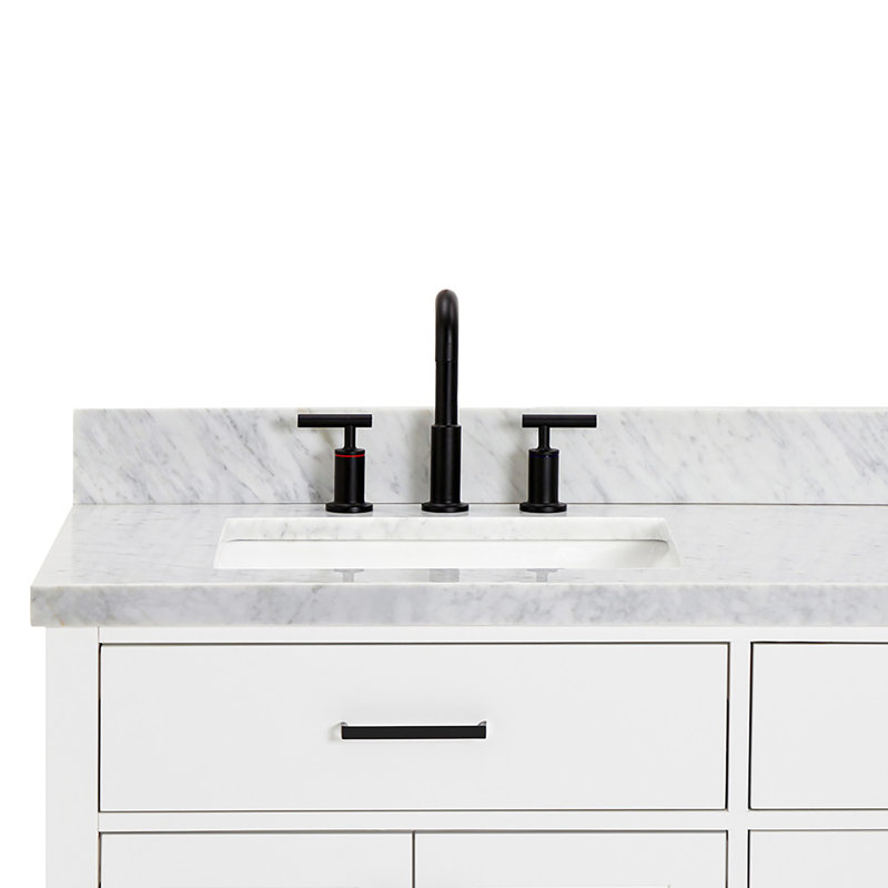ARIEL HEPBURN 73 IN DOUBLE RECTANGLE SINK VANITY 1,5 IN, 73", Rectangular, Vintage Green