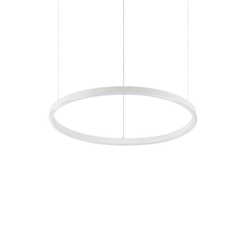 1 - Light Geometric LED Chandelier, 205cm H x 50cm W x 50cm D, White