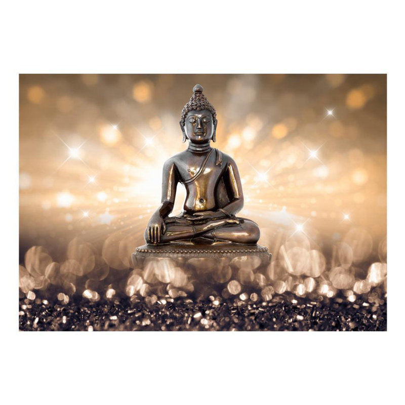 Adhésif mural Bouddha Bovian, Rouge/bleu, L 41 po x l 57 po