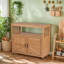 Ensemble de table de bar en bois avec rangement, buffet pour armoire d'extérieur et d'intérieur-272948977