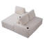 Canapé modulaire 104 po Cloud, canapé modulaire moderne avec assise profonde, tissu en velours côtelé, méridienne en L, aucun assemblage requis-678471224-678471226