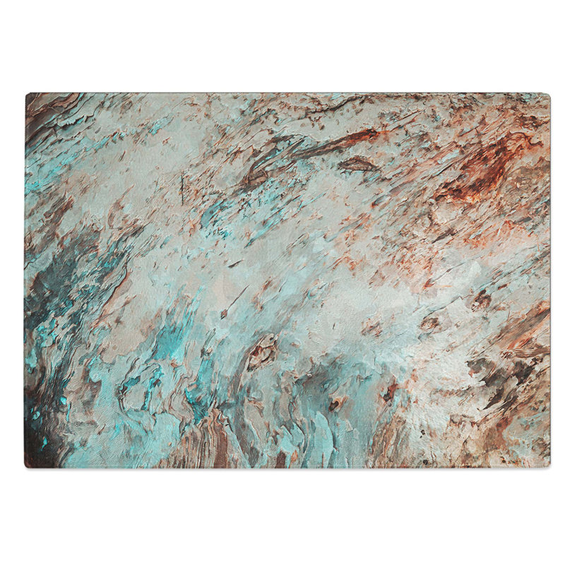 Tempered Glass One Way of Life Chopping Board, 39 cm W x 28.5 cm L