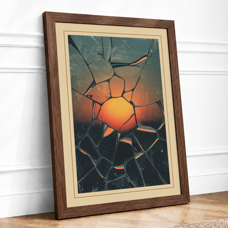 Sunburst Through Ice Geometric - Print, Walnut, A1 - 84.1 x 59.4 cm