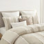 Housse de couette à rayures multicolores avec fermeture à boutons et attaches intérieures 100% coton pour le contraste
