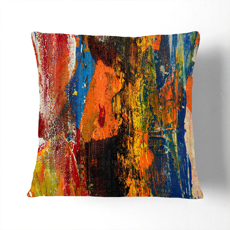 Abstract Square Cushion, 40 x 40 cm, White