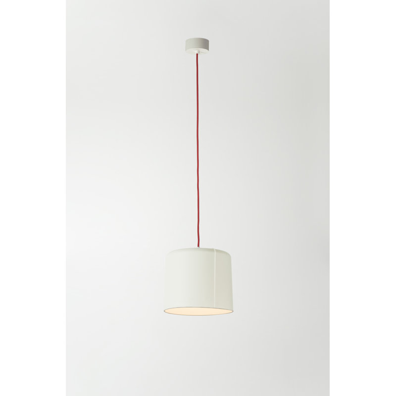 Be.pop 1 - Light Cylinder Pendant, White, Red
