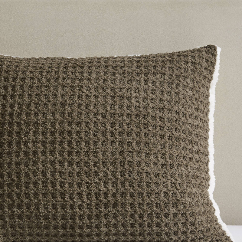 Ensemble d'édredon en chenille tricoté gaufré luxueux