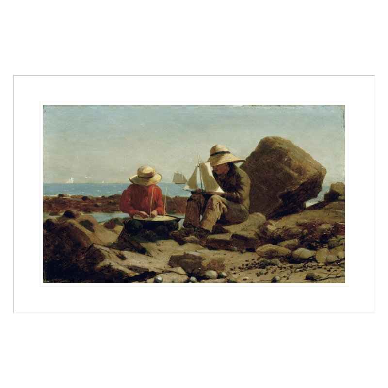 «The Boat Builders» par Winslow Homer - impression giclée encadrée, H 20,06 po x l 29,5 po