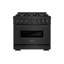 ZLINE 36" Classic Dual Fuel Black Stainless Convection Oven Range w/ 6 Brass Burners-207614597