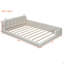 Grand lit plateforme tapissier avec 2 lampes de lecture