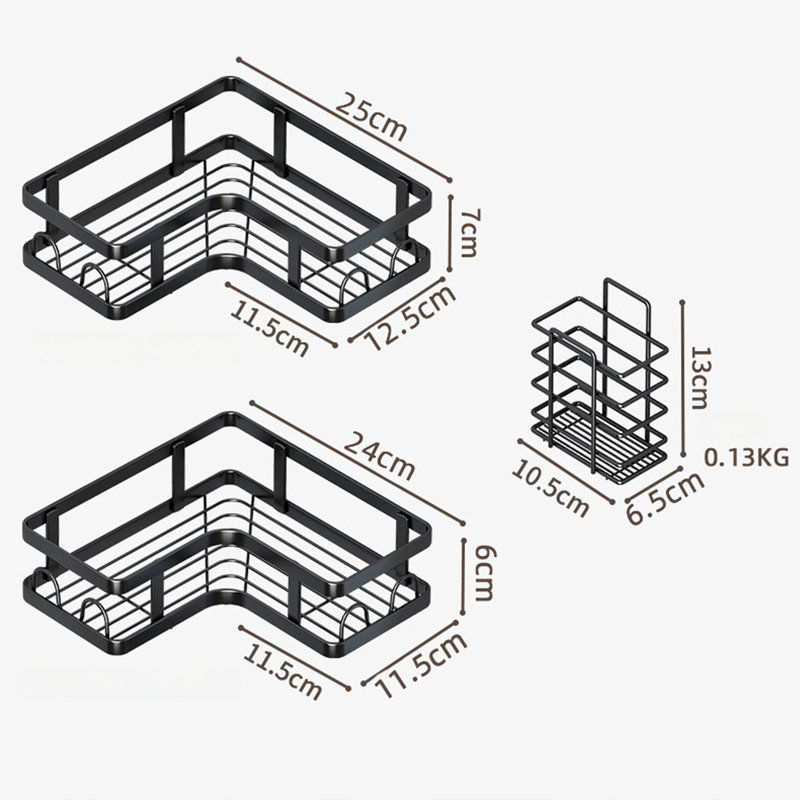 Wall Mounted Required Shower Caddy