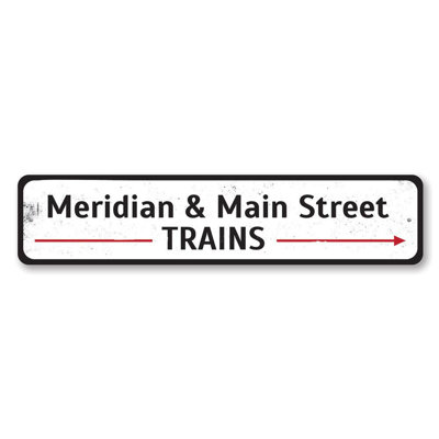 Train Station Intersection Custom Aluminum Sign