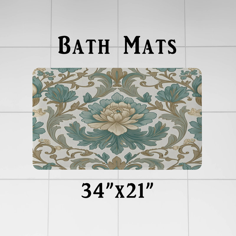 Rideau de douche avec tapis de bain, H 83 po x l 70 po