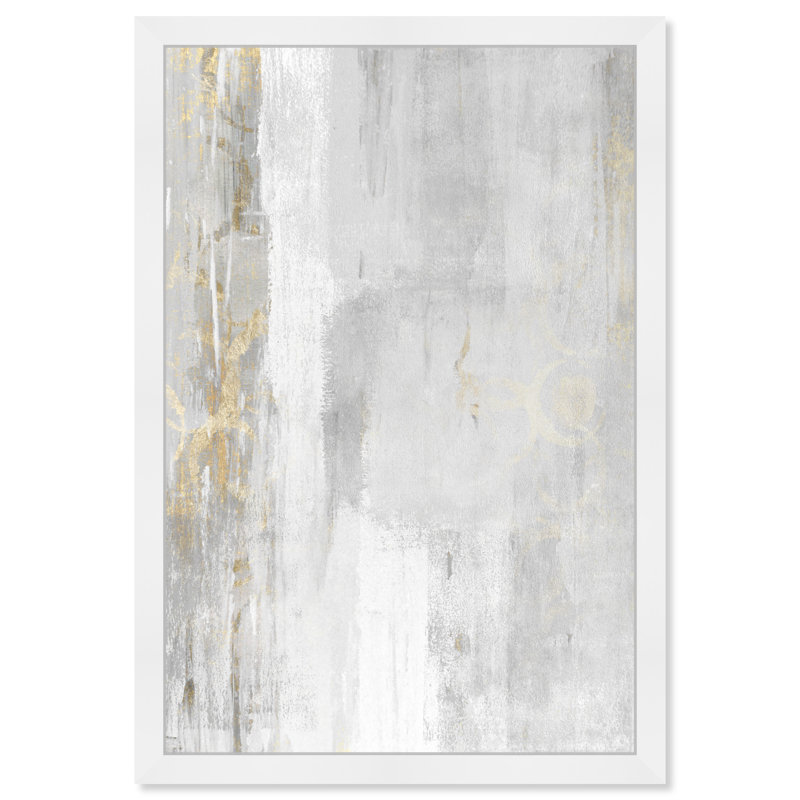 «Abstract Elegance» par Oliver Gal, reproduction d'art graphique sur toile, H 32 po x l 26 po x P 0,5 po, Papier blanc