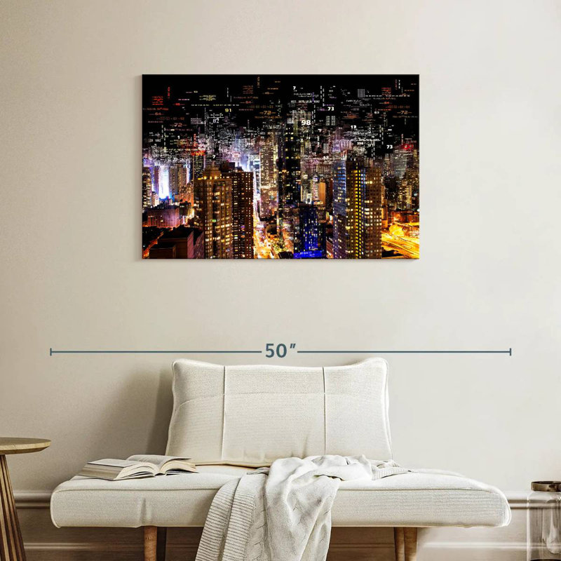 Ravi Times Square, 24" H x 36" W